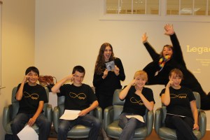 Leonard Middle School students who presented on their service learning project--relaxing 